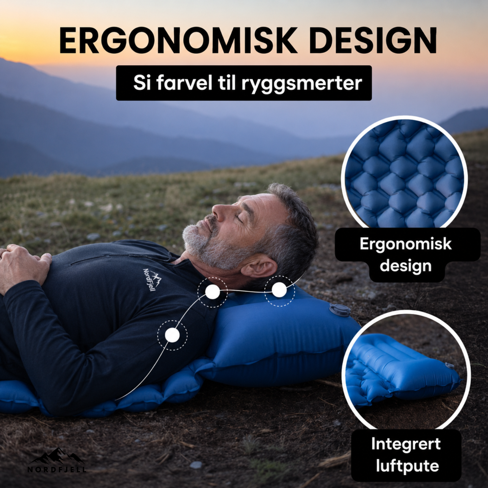 NordFjell™ ultralett og kompakt liggeunderlag